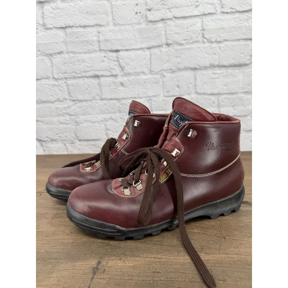 Vintage Vasque Skywalk Sundowner 7535 Gore-Tex Leather Hiking Boots Italy 8.5 M
